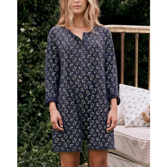 💕THE GREAT💕 The Henley Romper ~ Navy Apron Floral Size 4 Large NWT - Picture 2 of 16